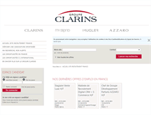 Tablet Screenshot of groupeclarins-rh.com